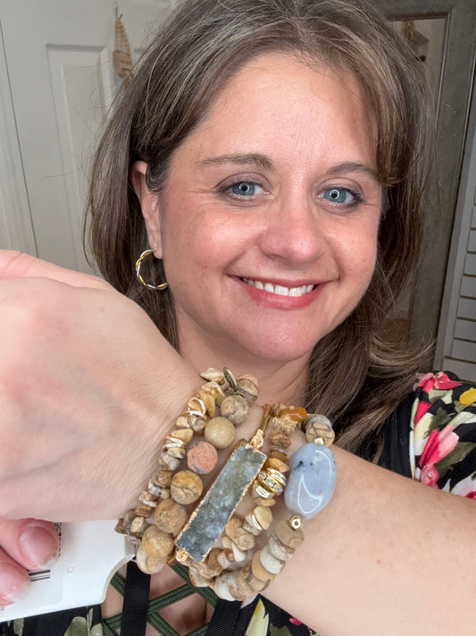 ELYSE STACKED STONE BRACELET - DYLAN JEWELRY