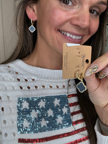 CLOVER EARRINGS BLACK- MIA ACCESSORIES