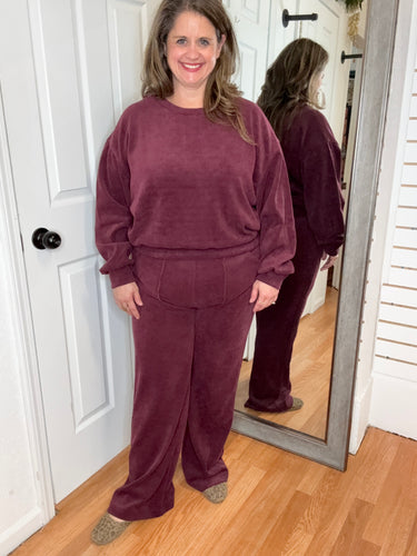 Plumly Comfy Pants Plum - Yelete