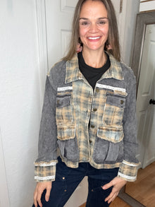 Mez Layering Jacket Plaid- POL