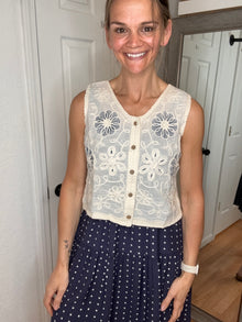 Carly Crochet Sleeveless Top- Anniewear
