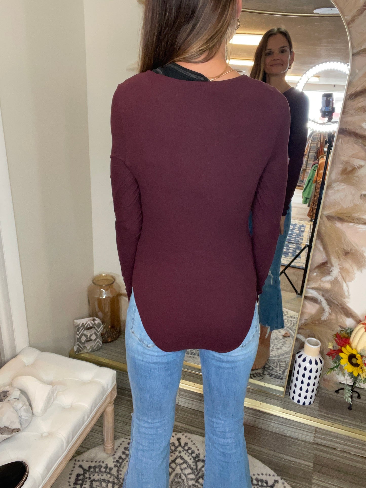 Cassis BUTTER ROUND NECK LONG SLEEVES BODYSUIT