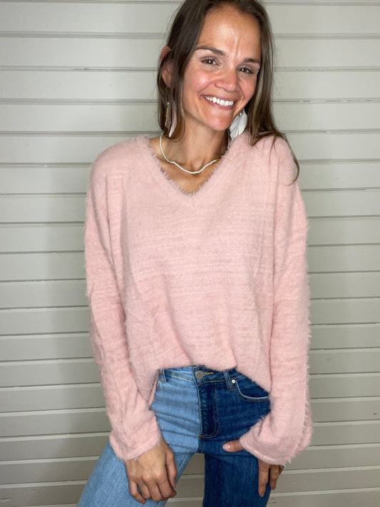 CARLY - Mohair V Neck Sweater