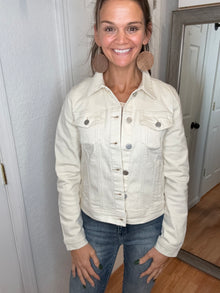 BRINLEY DENIM JACKET IVORY - RISEN