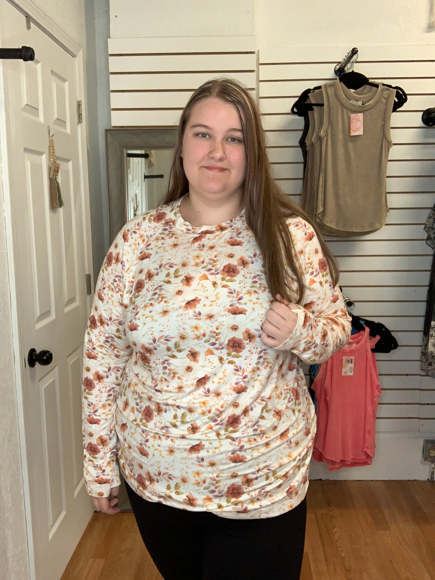 BLAIR LONG SLEEVE TOP HARVEST CHARM- MICHELLE MAE