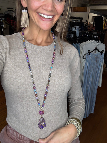 GWEN NECKLACE PURPLE