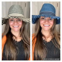 Freda Frayed Edge Panama Sun Hat 2 colors- CC