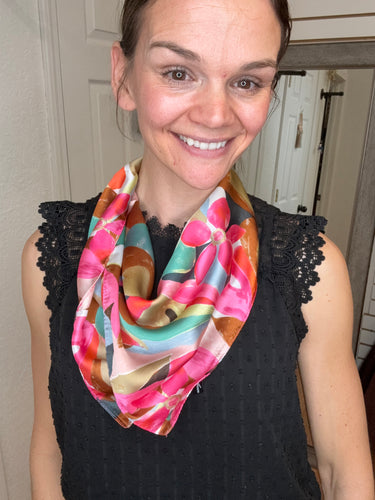 Floral Print Bandana Summer Scarf
