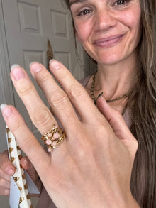 Lydia Ring Rose Quartz - Dylan Jewelry