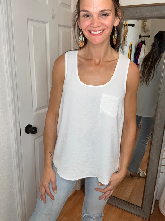 MARA - SLEEVELESS BLOUSE - IVORY -MITTOSHOP