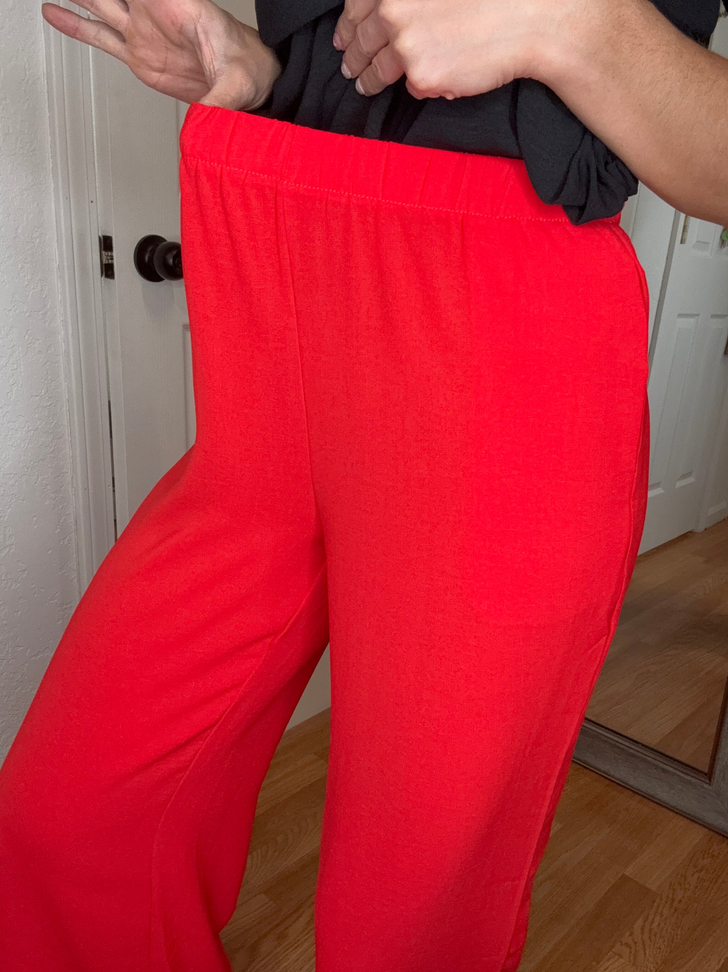 FIRECRACKER RELAXED LEG PANTS - RED - MITTOSHOP