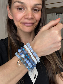 Firenza Stacked Bracelet Baby Blue- Dylan Jewelry