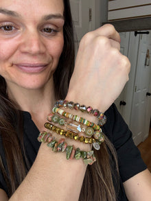 Firenza Stacked Bracelet Moss- Dylan Jewelry