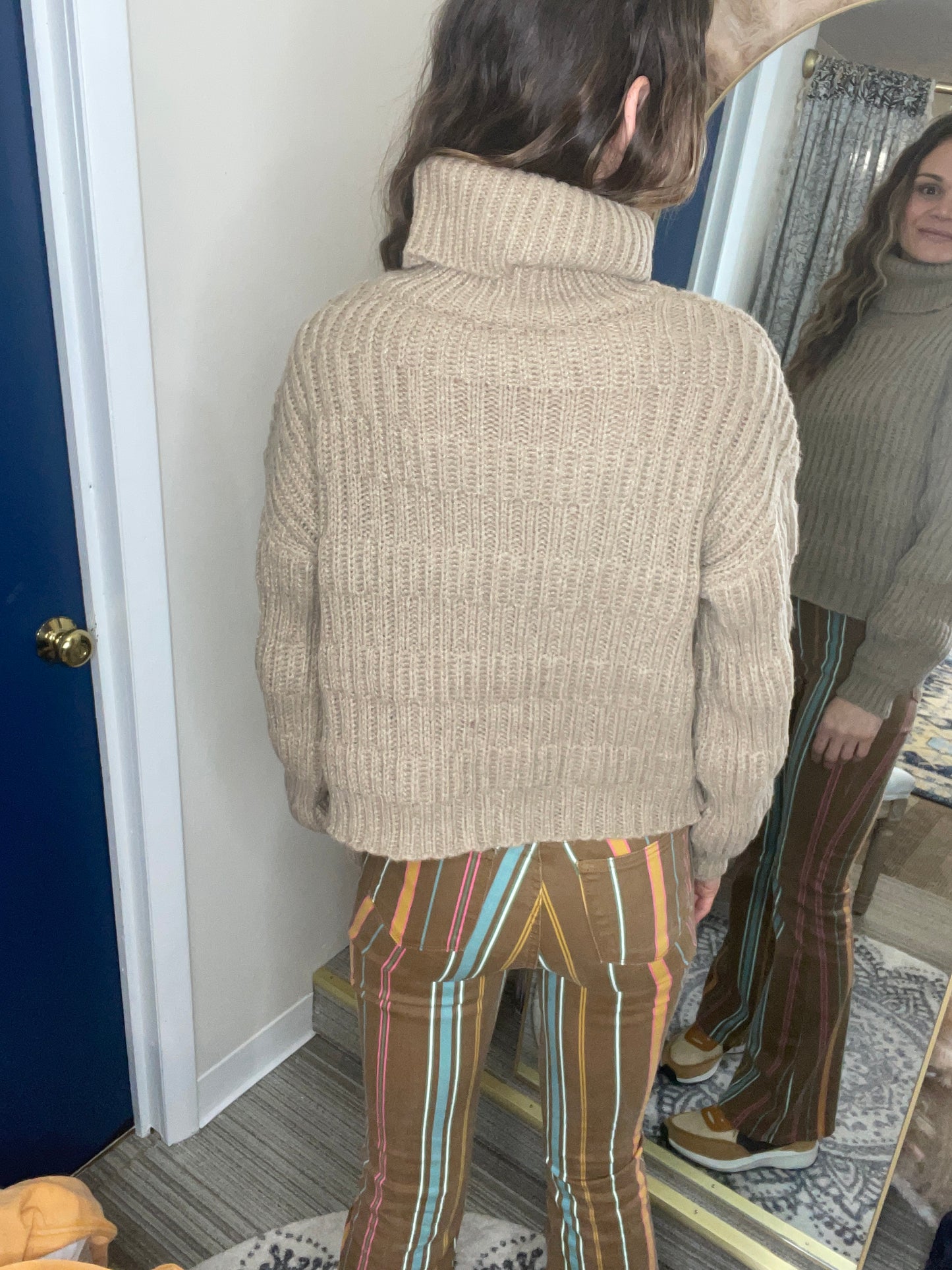 TurtleNeck Textured Knit Sweater