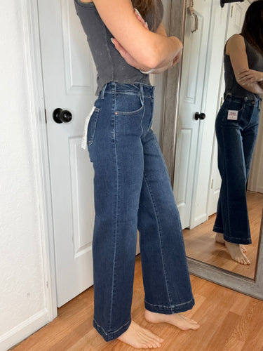 Deidra Wide Leg Denim Jeans- Risen