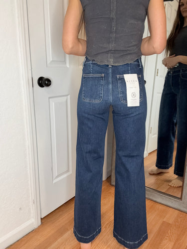 Deidra Wide Leg Denim Jeans- Risen