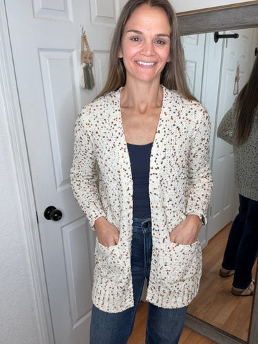 Polly Popcorn Cardigan Ivory- Staccato