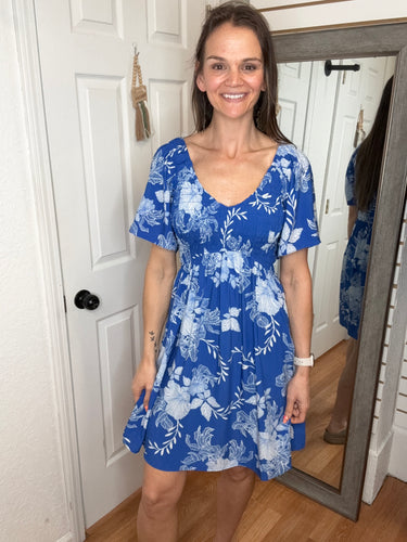 Bree Dress Blue- Staccato