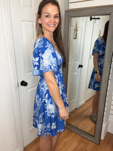Bree Dress Blue- Staccato