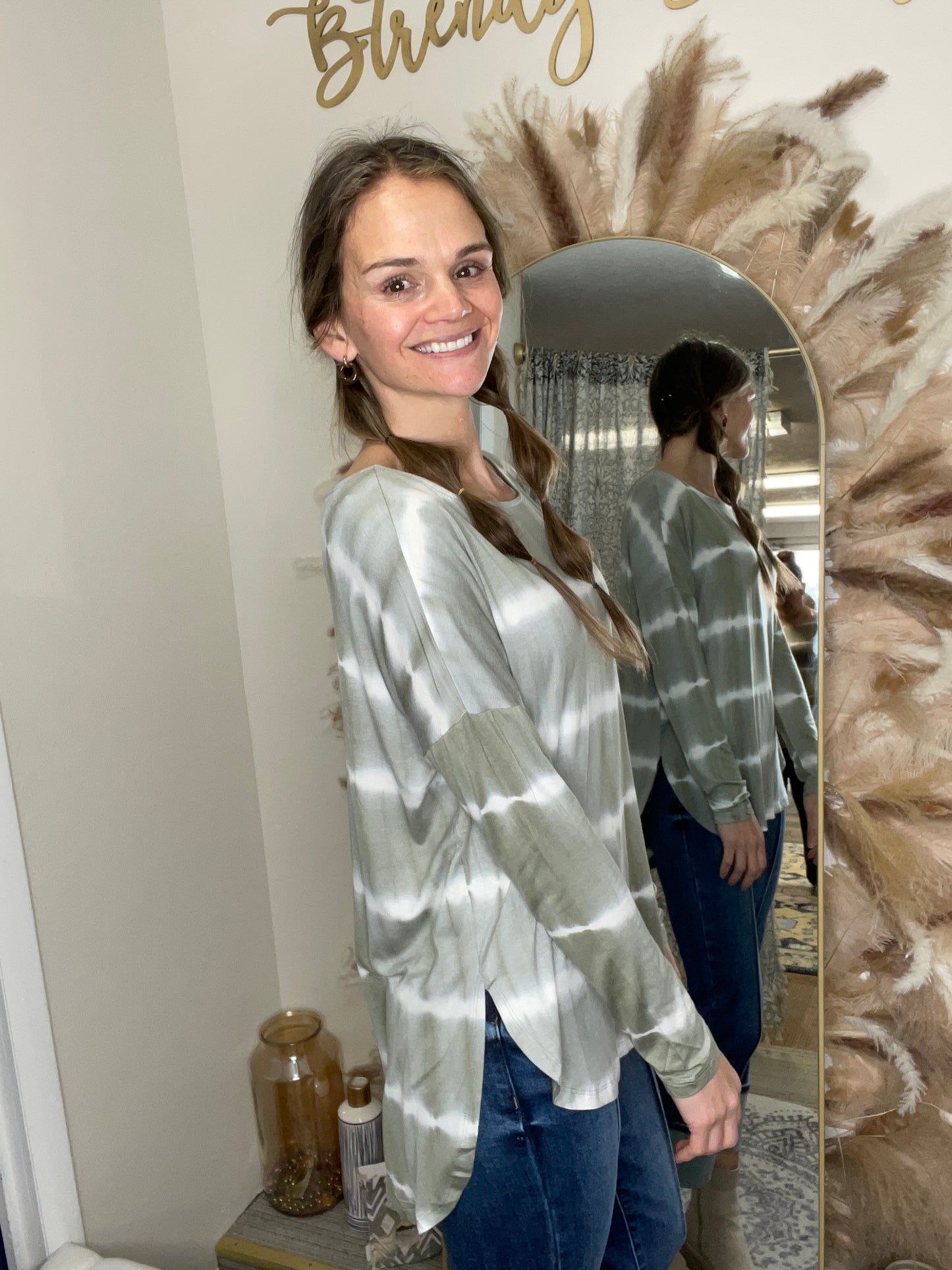 Tie Dye Long Sleeve Tunic Top