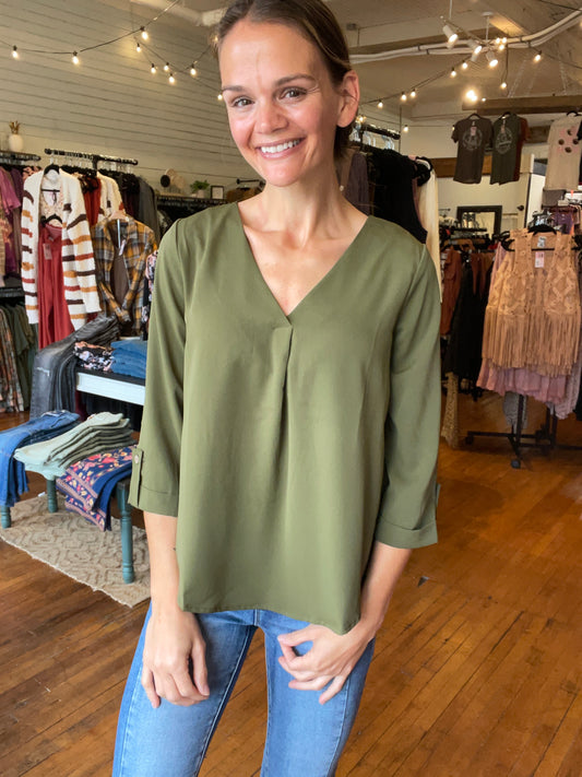 Brandy Top - Olive