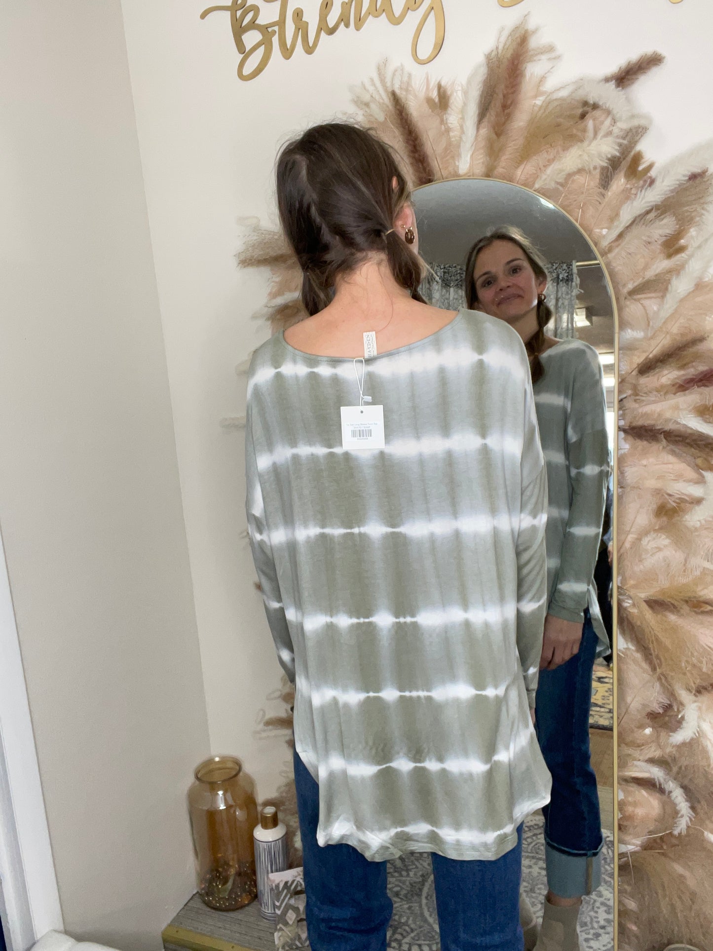 Tie Dye Long Sleeve Tunic Top