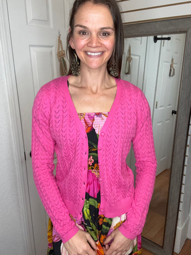Kelly Knit Cardigan Pink- Staccato