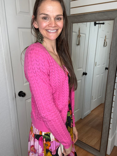 Kelly Knit Cardigan Pink- Staccato