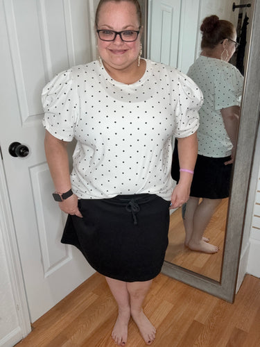 Serena Luxe Skort - Black Michelle Mae