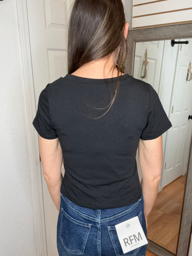 May Crop Top Black- Jade By Jane