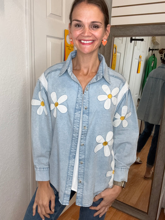 DAISY CHAMBRAY BUTTON DOWN TOP - DAVI & DANI