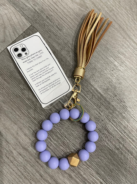 Phone Wristband Keychain Lavender