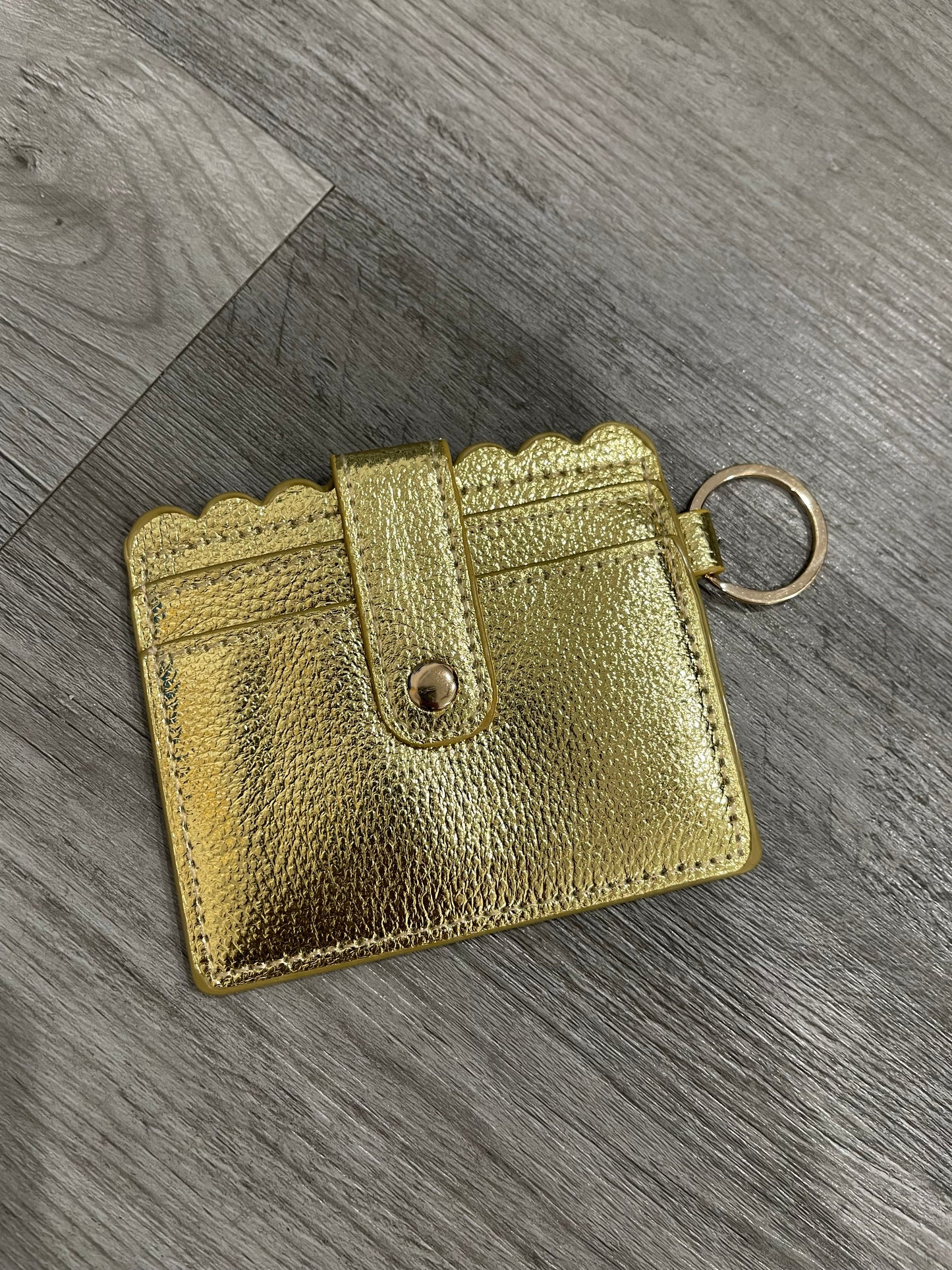 Wallet Attachment For Phone Wristlet Gold