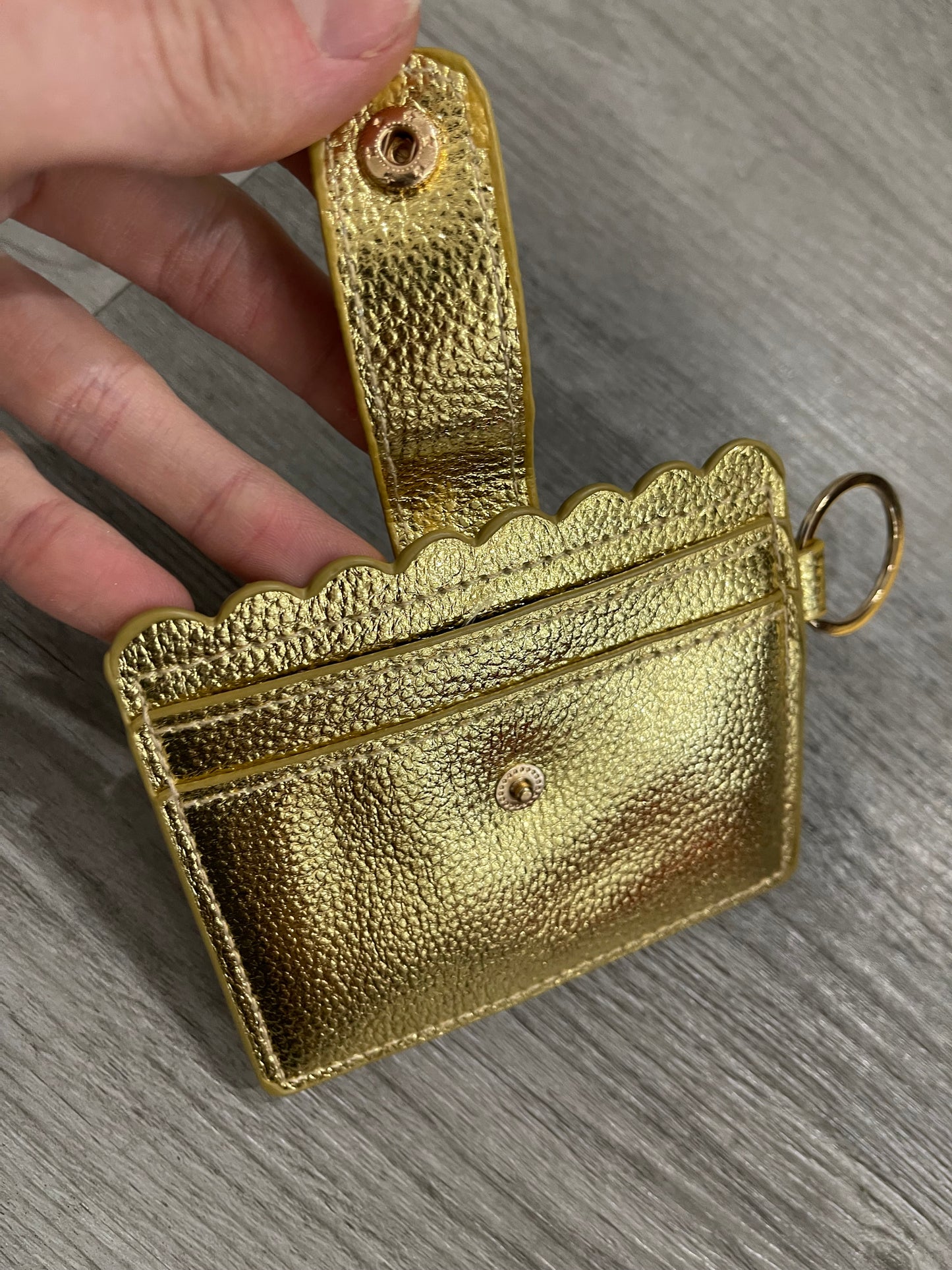 Wallet Attachment For Phone Wristlet Gold