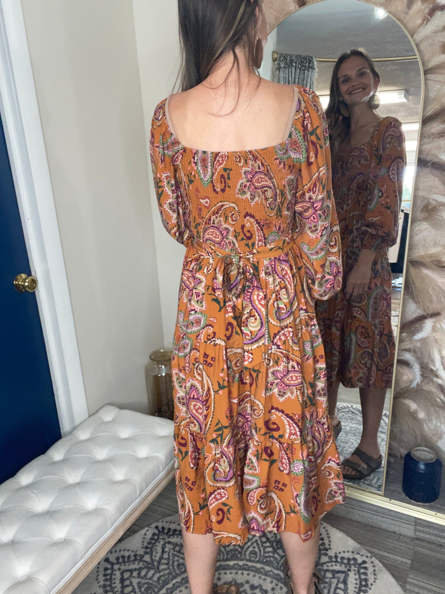 Jennifer Paisley Midi Dress