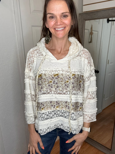 Isla Hooded Boho Top- POL