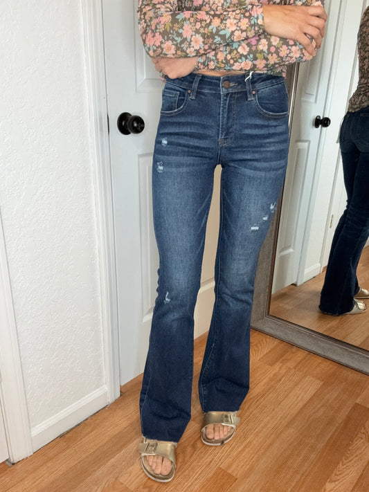 MABON - MIDRISE FLARE DENIM JEANS- RISEN