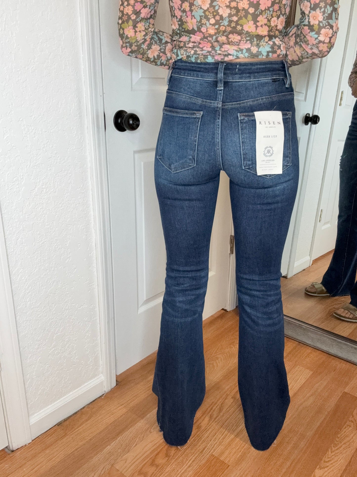 MABON - MIDRISE FLARE DENIM JEANS- RISEN