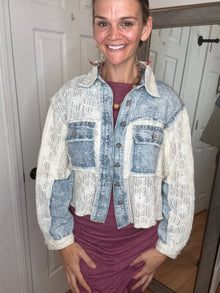 Delia Denim & Lace Shirtket - POL