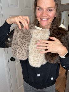Animal Print Faux Fur Mittens- Comfyluxe
