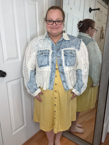 Delia Denim & Lace Shirtket - POL