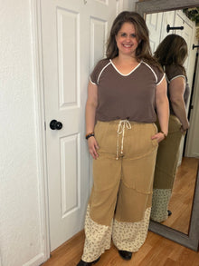 Paullie Palazzo Pants Taupe- Oddi