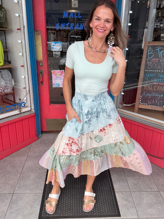FLORAL DREAMS MIDI SKIRT - DAVI & DANI