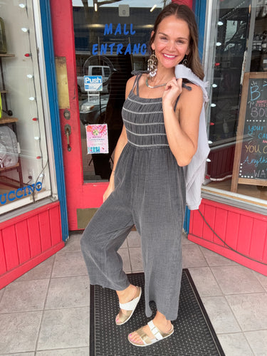 ELOWYN SMOCKED TOP JUMPSUIT - DAVI & DANI