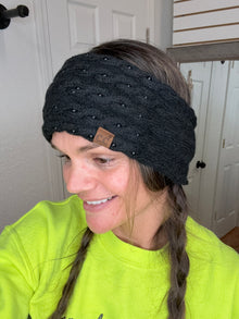 PEARL EMBELLISHMENT EAR WARMER - CC