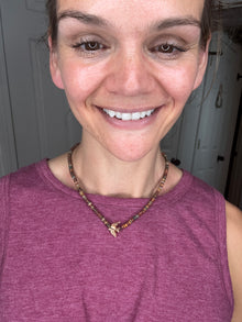 Lulu Necklace Gray Agate -Dylan Jewelry