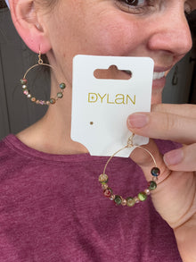 Moab Hoop Earring Unakite - Dylan Jewelry