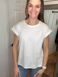 Meisha Short Sleeve Top White Zenana