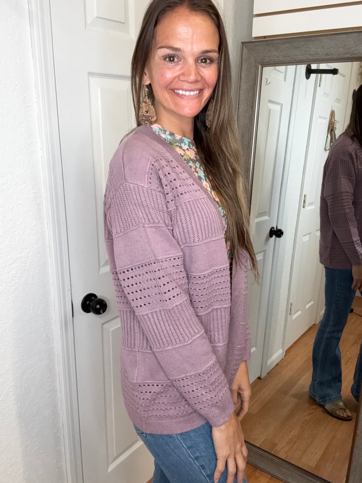 PRISCILLA CARDIGAN DARK LAVENDER - STACCATO