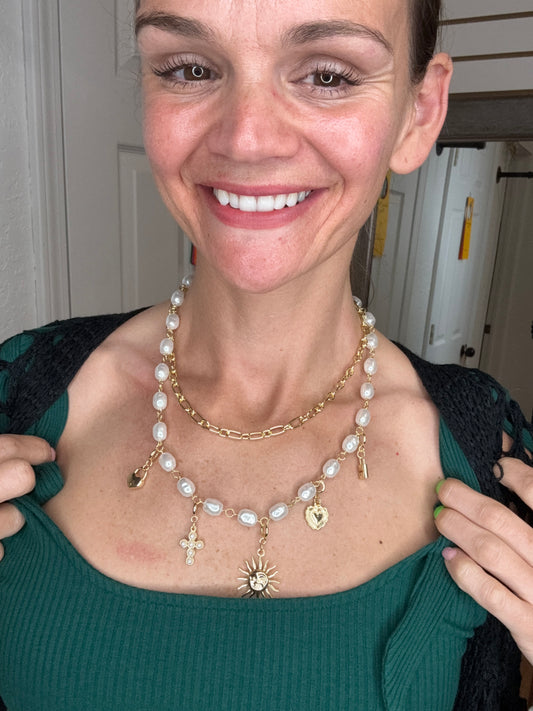 MARISOL 2 LAYER CHARM NECKLACE - DYLAN JEWELRY